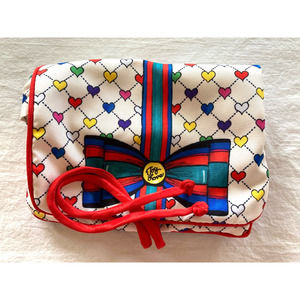 Brighton Joy and Love Fabric Jewelry Travel Case Caddy Hearts